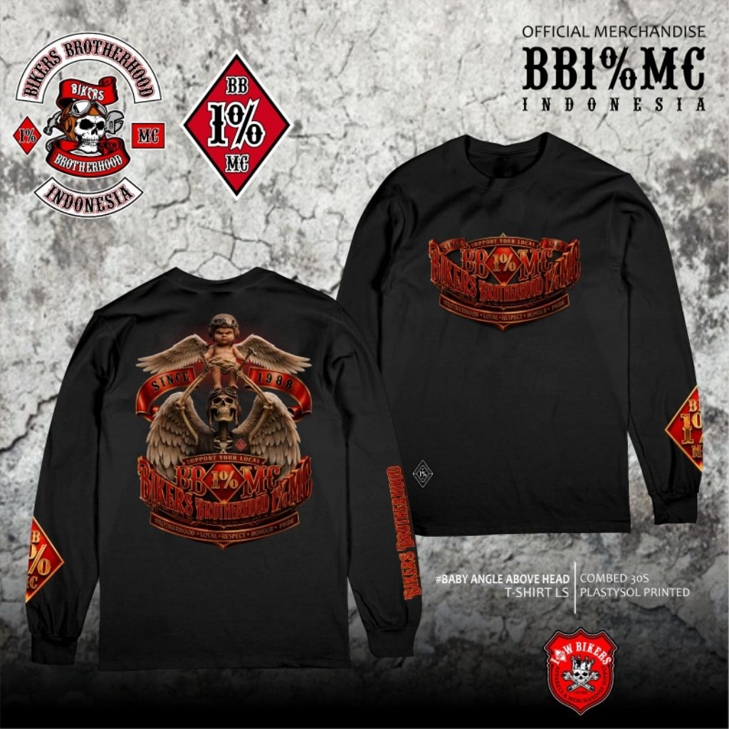 Tshirt Bikers Brotherhood 1% MC Original Reguler
