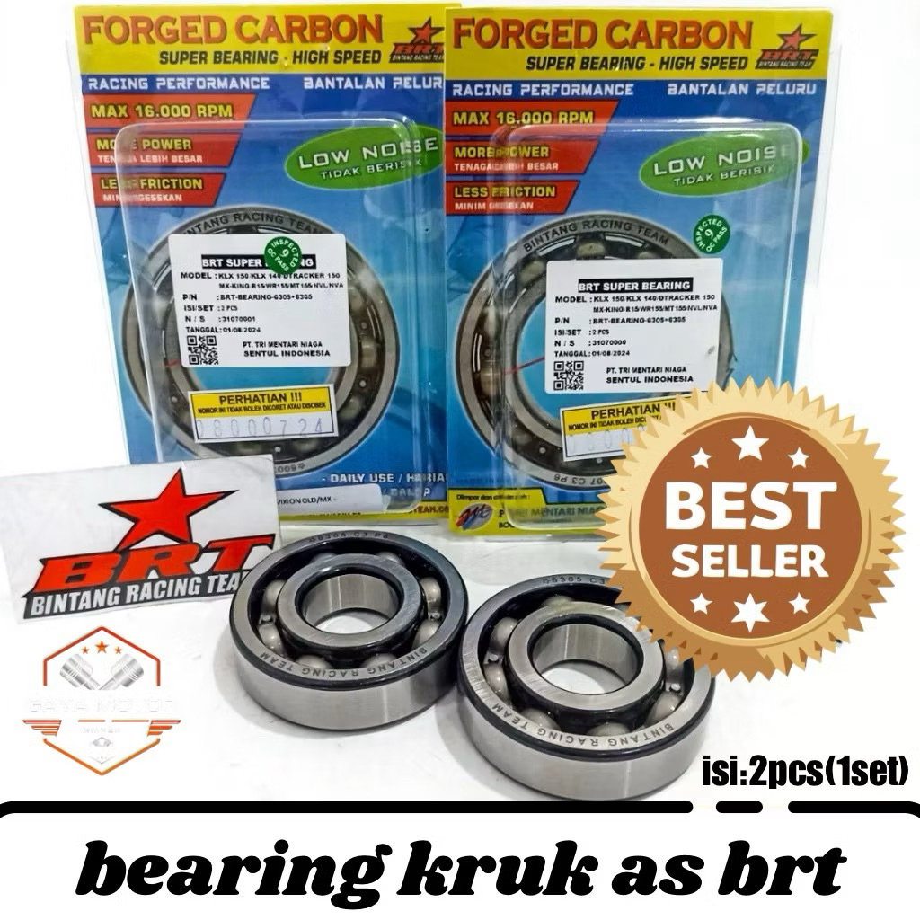 BEARING KLAHER KRUK AS BRT LAHER KRUK AS BRT RACING KLX 150 DTRACKER MX KING VIXION OLD NVA