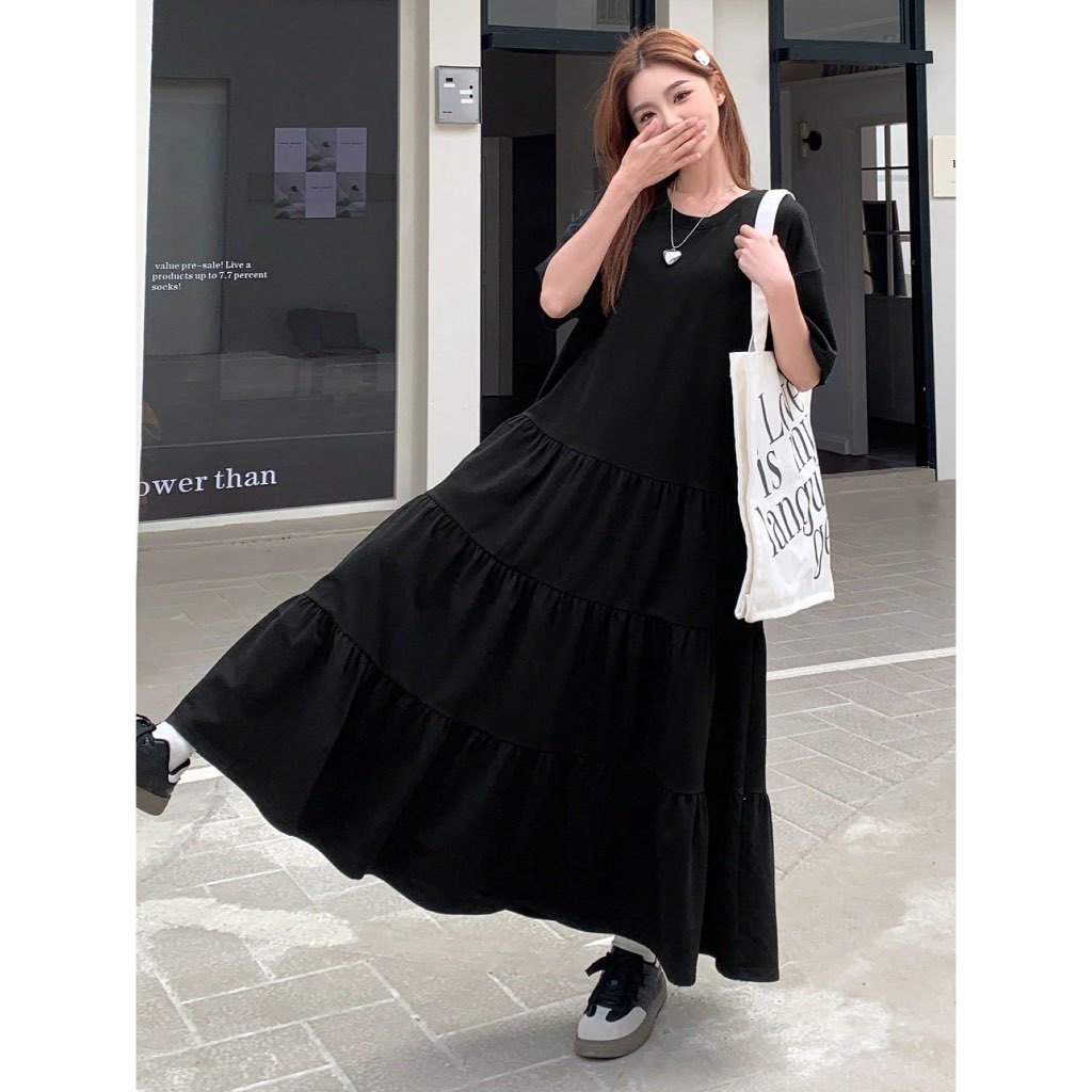 Adele Tiered Signature Dress