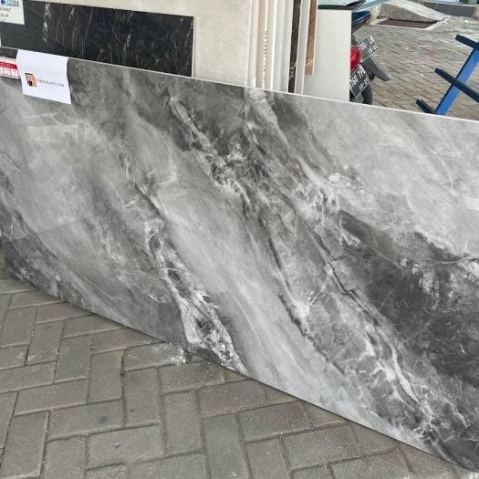 Granit Lantai 90x180 QNQ Luzene Grigio Polished | Granit Mewah Elegan