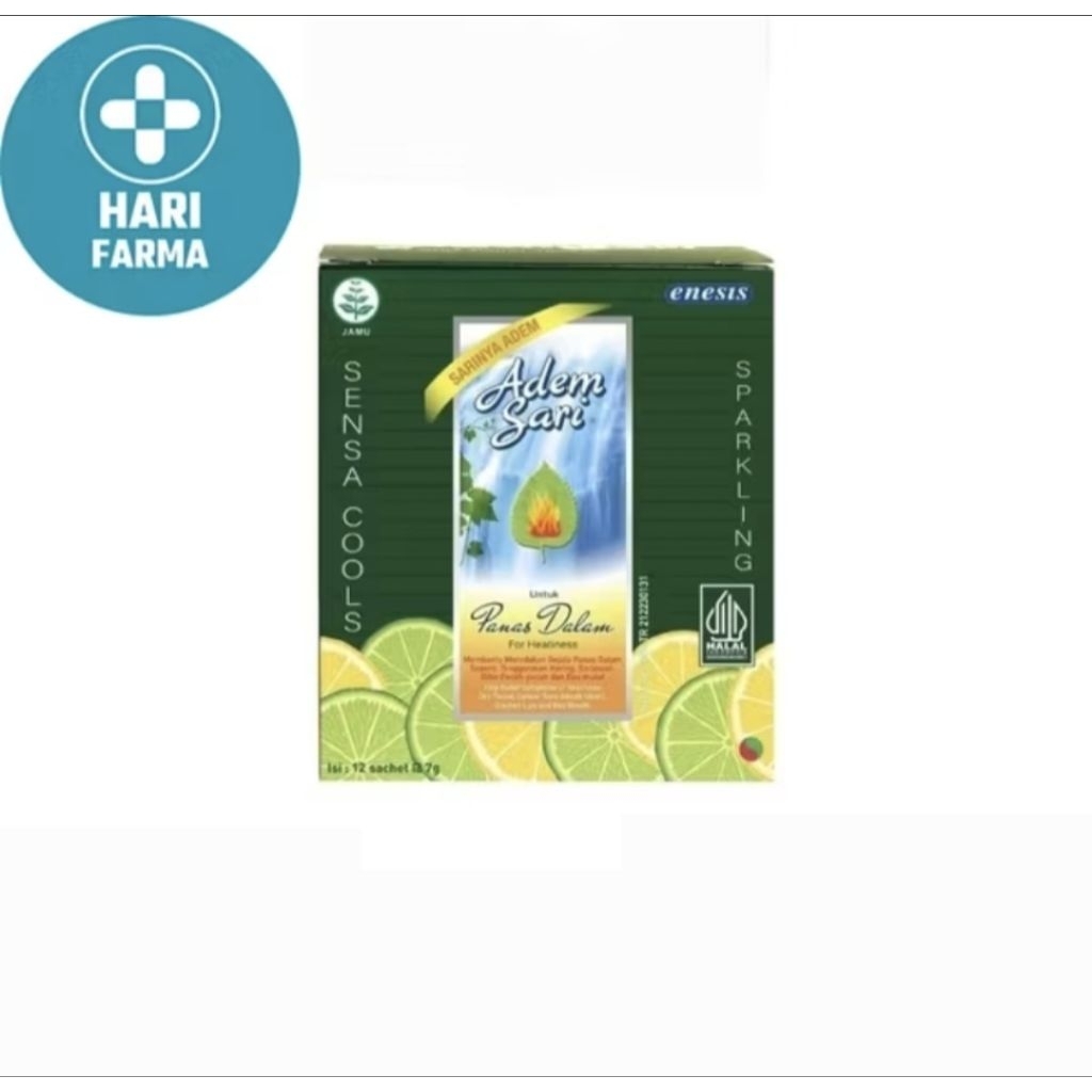 ADEM SARI 1BOX ISI 12 SACHET MEREDAKAN PANAS DALAM