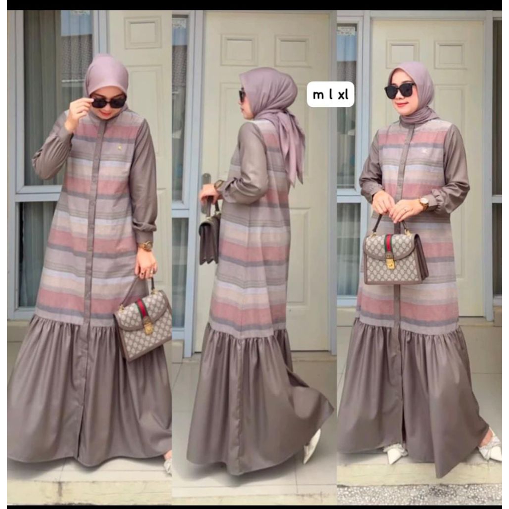 DRESS GAMIS DIMARA  JUMBO KATUN TRISET GAMIS ORIGINAL