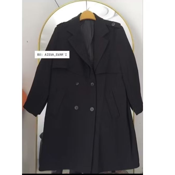 Preloved Coat Long hitam
