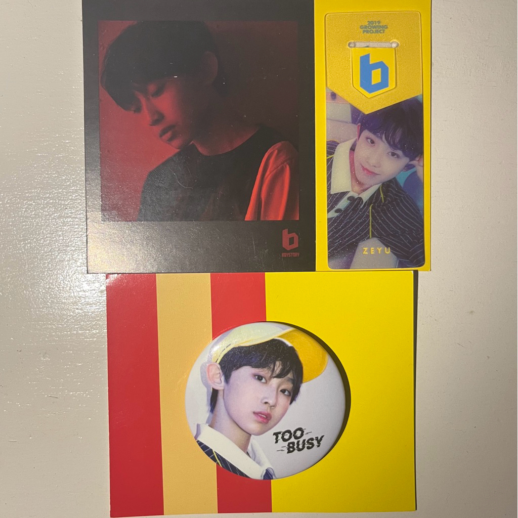 Ready Merch Boy Story Too Busy Yu Zeyu Official