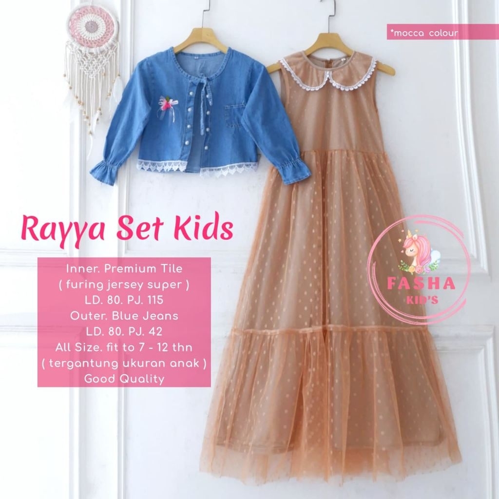 baju gamis dress anak rafelina, rayya set kids - Mahalini set teen by fasha | Larissa maxy set by cl