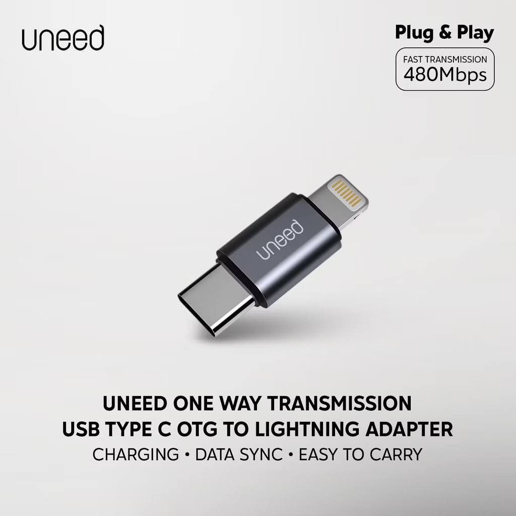 UNEED OTG Converter USB Type C to Lightning / OTG Lightning