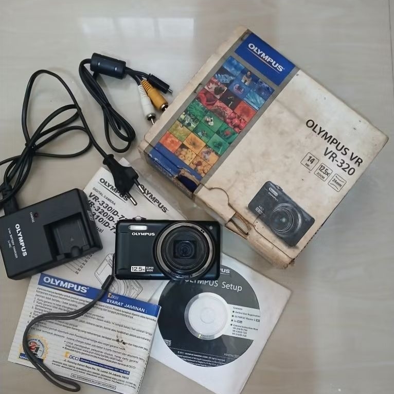 Kamera Digital  Digicam Olympus VR-320 12.5x zoom optik vr320 pocket camera saku jadul vintage