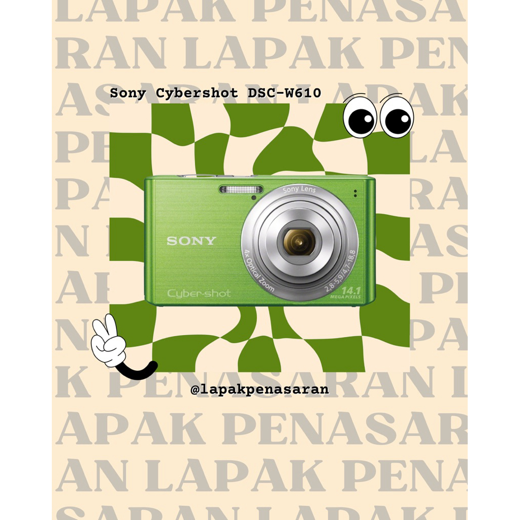 digicam sony cybershot dsc w610 green