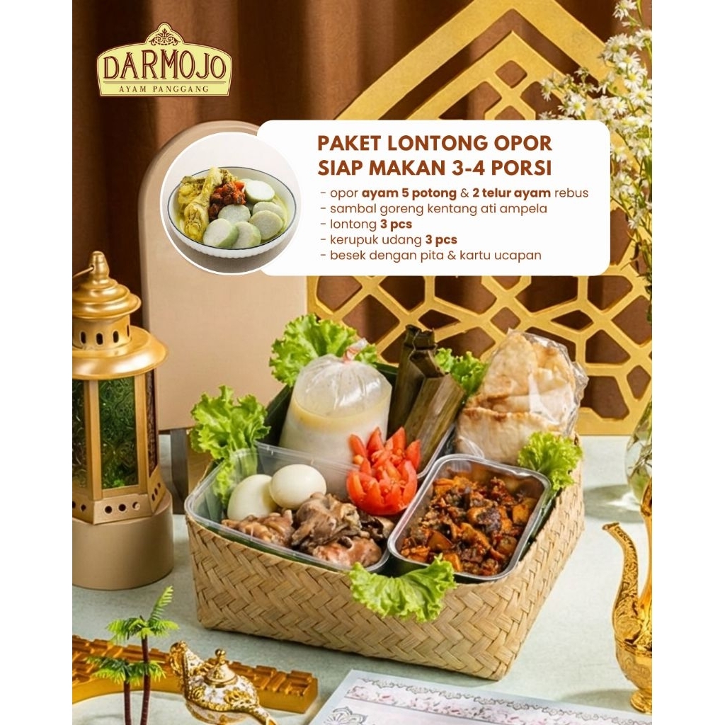 Paket Siap Makan Lontong Opor 3-4 porsi (BUKAN FROZEN FOOD)