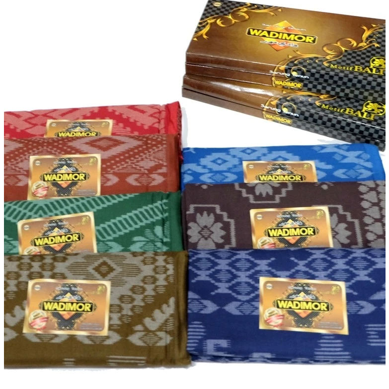 Sarung WADIMOR BALI Black Edition Dewasa Motif Bali Hitam Original 125x105 cm Sarung Wadimor Premium