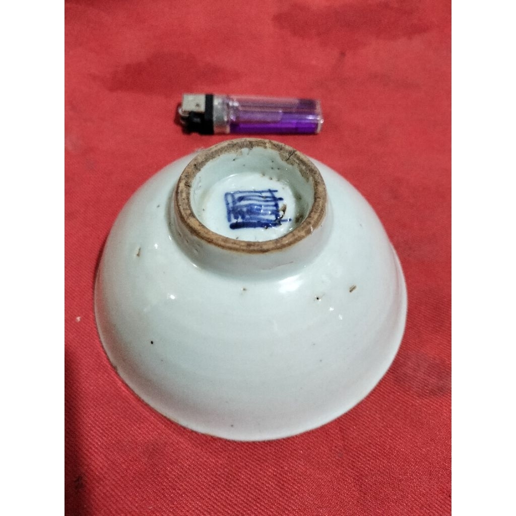 Mangkok kuno China porselen hijau celadon dinasti Qing temuan