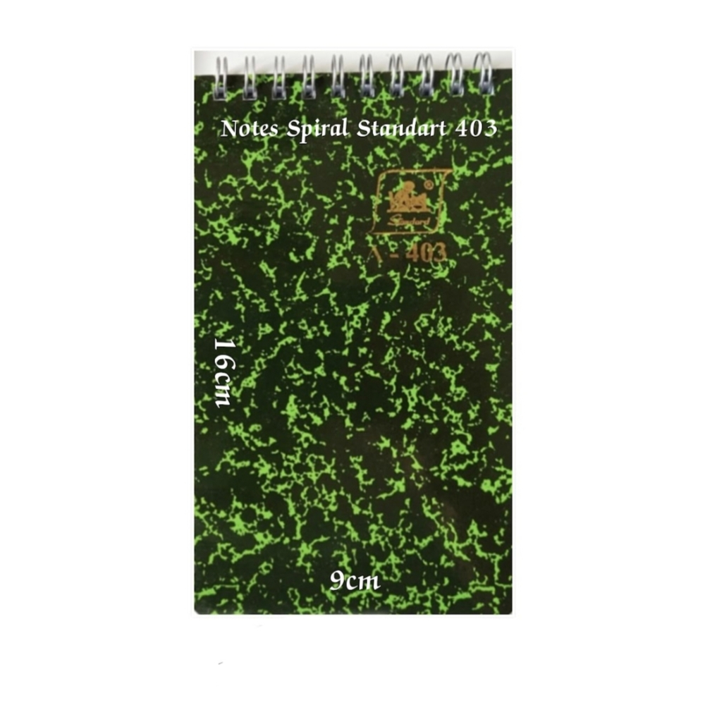 NOTES SPIRAL STANDARD 403 16X X 9 CM HARGA 1 BUAH