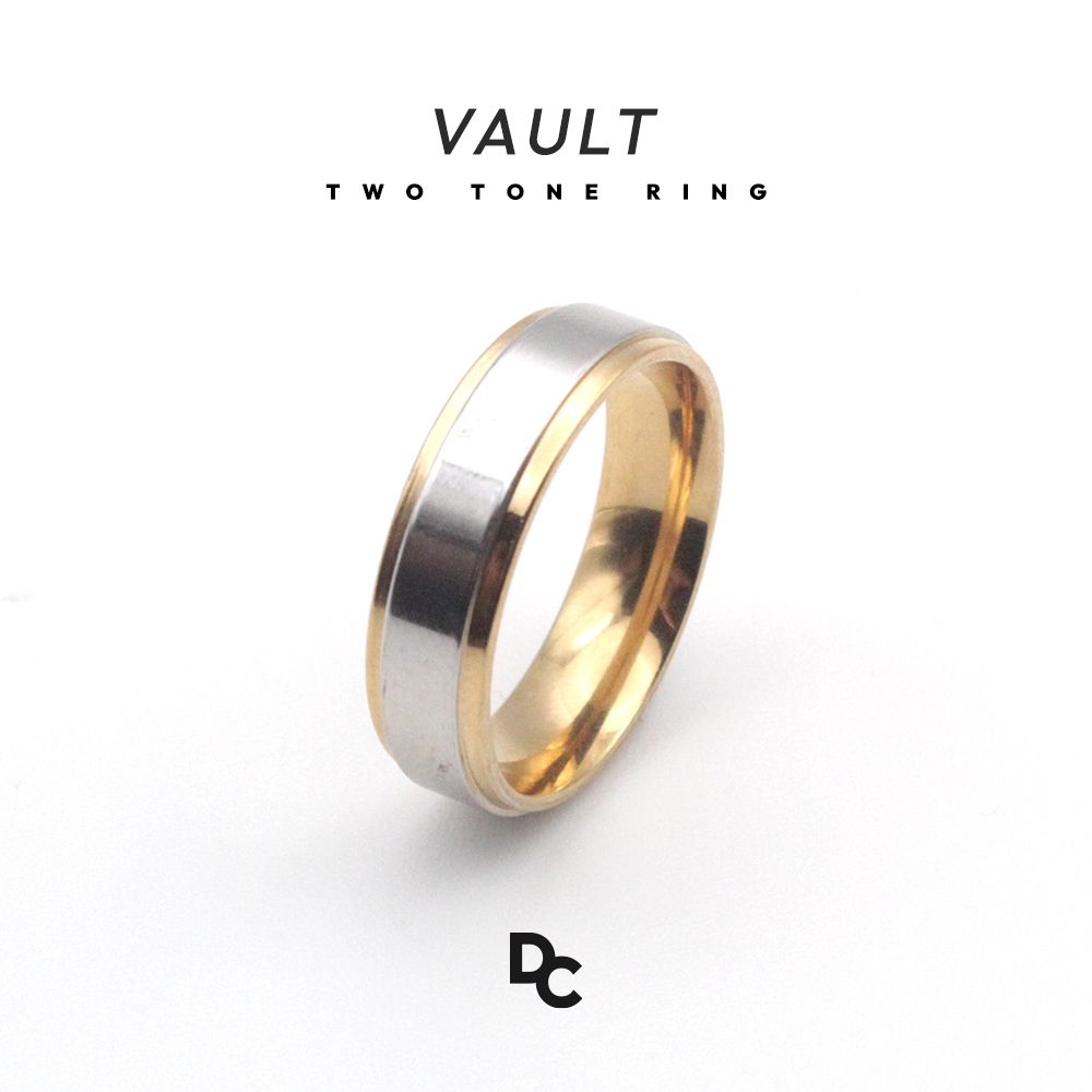 DECENS - Cincin 6mm | Vault Ring | Unisex Pria Wanita Minimalis Wedding Kawin Silver Emas Gold Plate