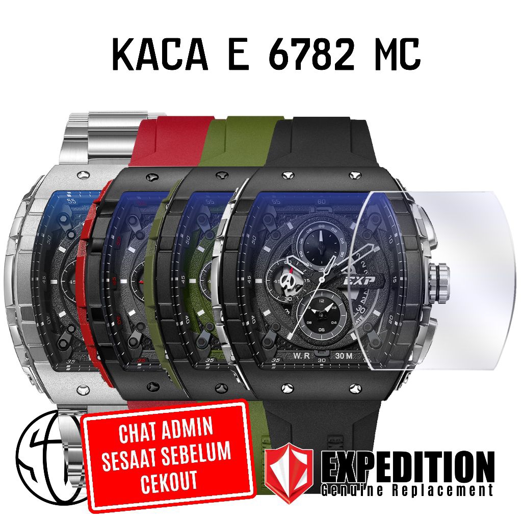KACA JAM TANGAN EXPEDITION ORIGINAL E6782MC E 6782 MC 6782M 6782MC E6782 E6782M