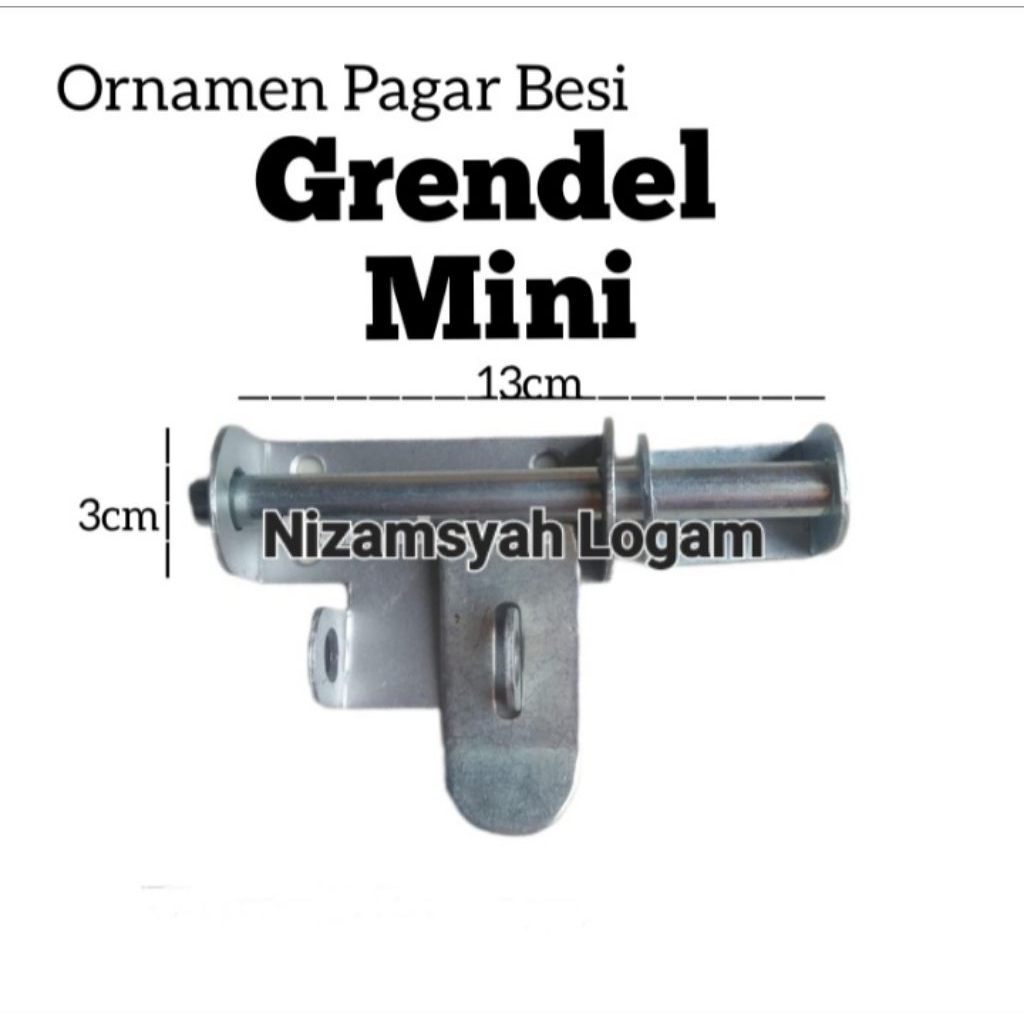 Grendel atau slot samping mini, ornamen aksesoris pagar besi tempa