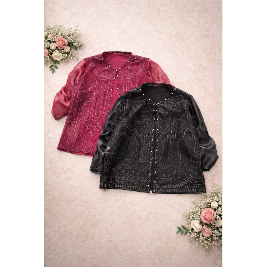 Vest Brukat 01 Cardigan Brukat Baju Kondangan Lebaran