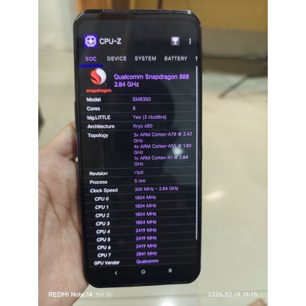 LENOVO LEGION 2 PRO SNAPDRAGON 888 RAM 15 GB / INTENAL 512 GB