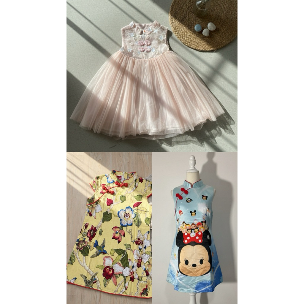 [Preloved] 1 - 7 tahun  premium / QIPAO cheongsam anak dress imlek sangjit pesta sincia murah lucu m