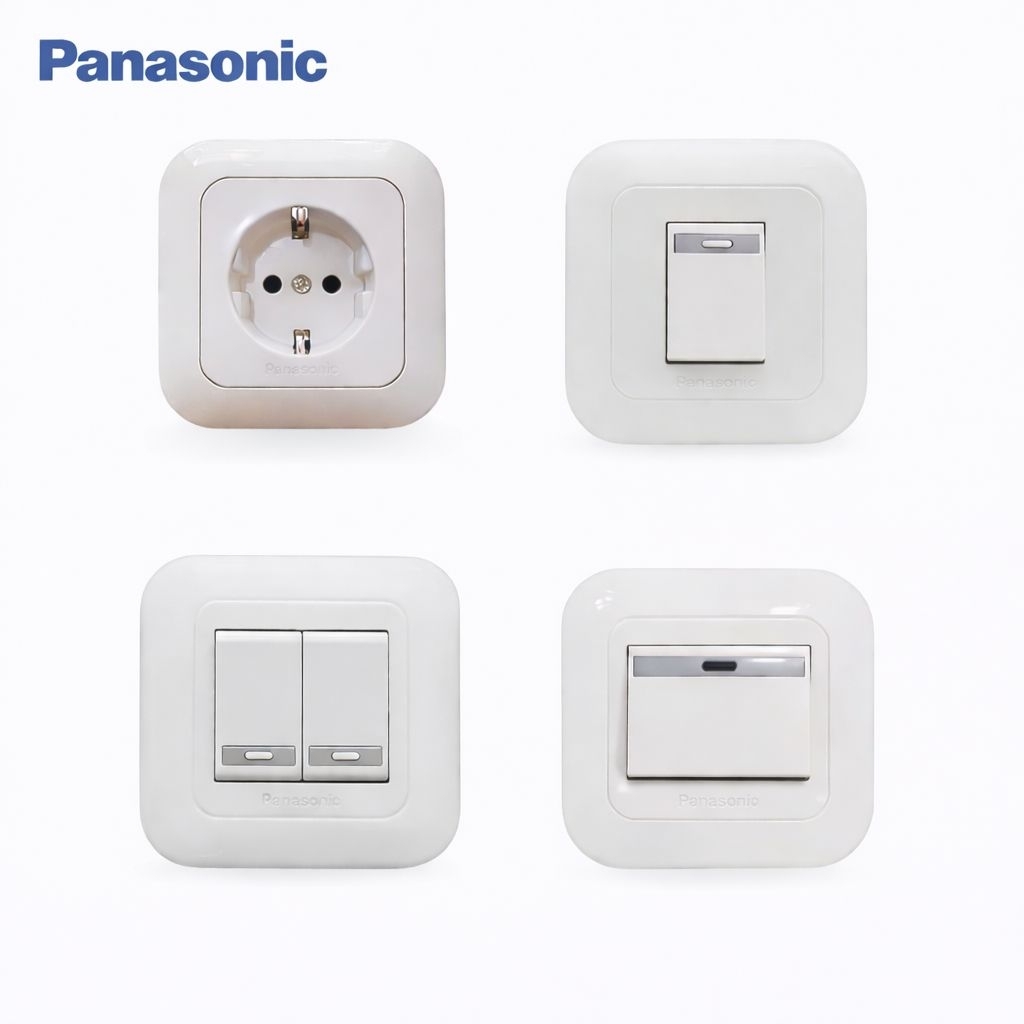 PANASONIC WIDE SAKLAR LISTRIK SERI ENGKEL STOPKONTAK  CP/NCP PUTIH ORIGINAL