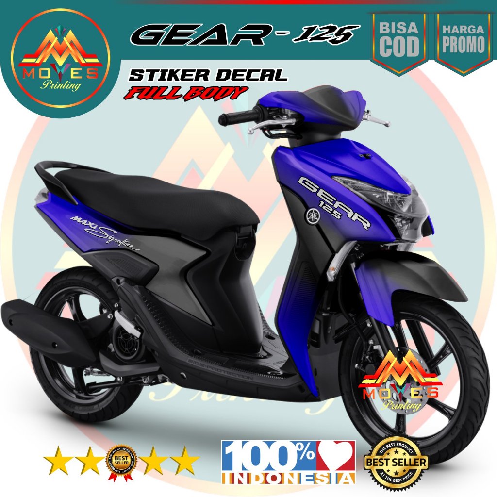 ( PROMO spesial ) Decal Mio Gear 125 Full Body Stiker Motor Gear 125 Full Body Maxi Signatur Gradasi