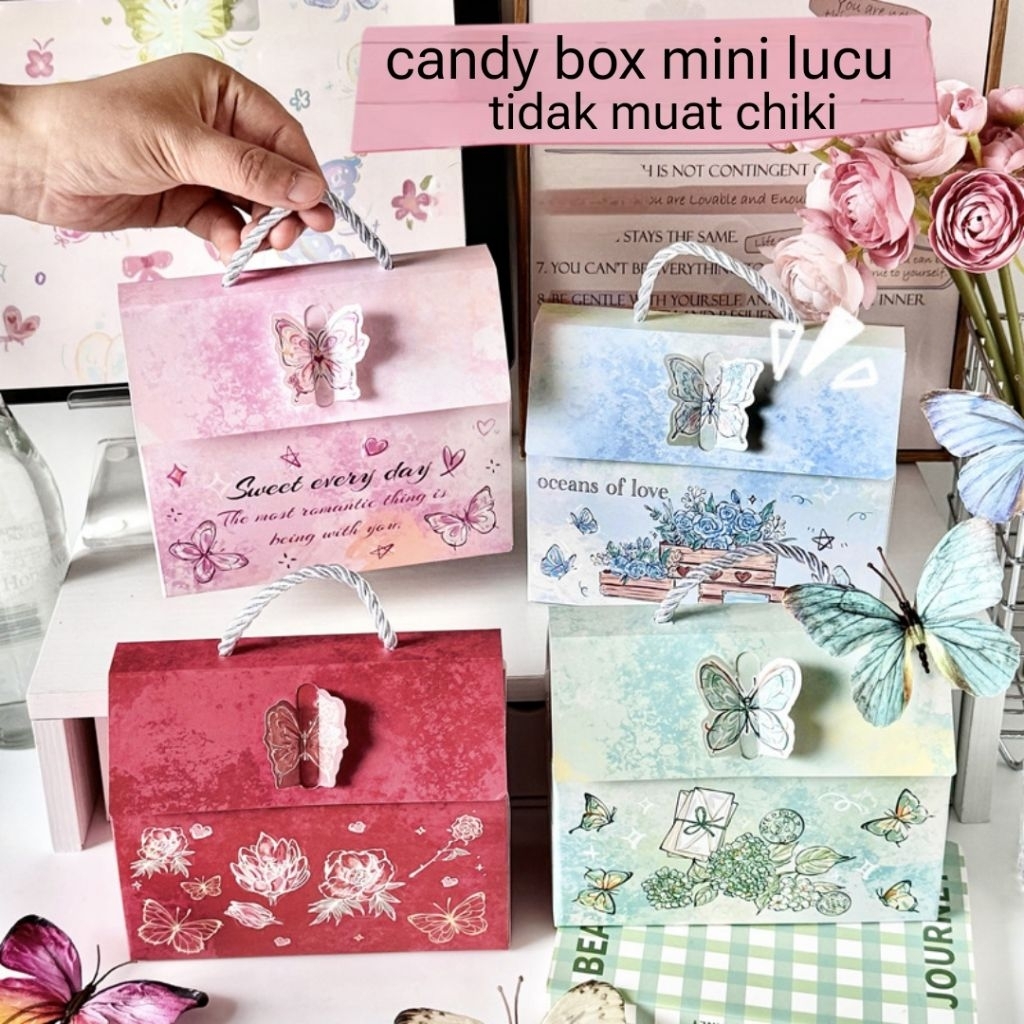 Candy Box Koper Kupu Kupu Lucu Mini