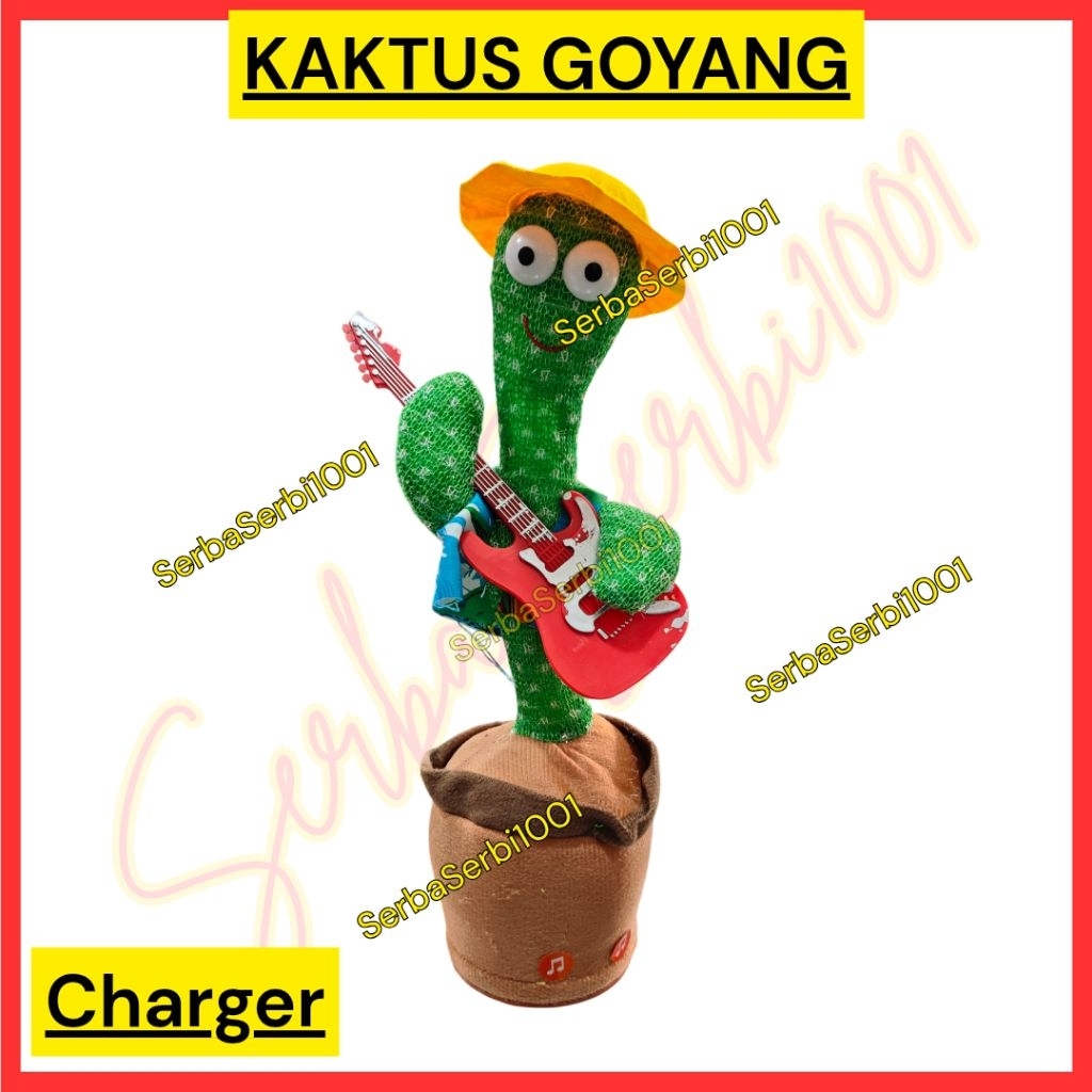 KAKTUS GOYANG CHARGER / MAINAN ANAK / MAINAN KAKTUS