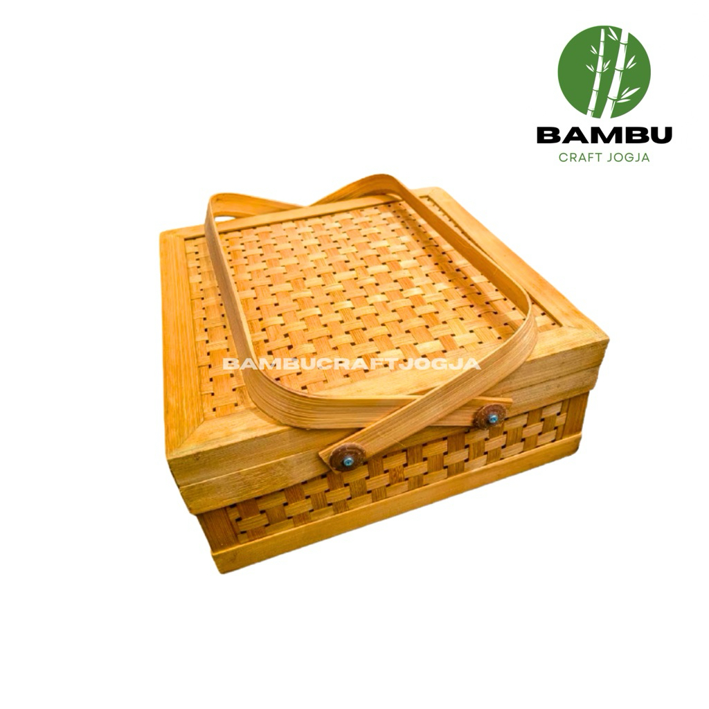 Hampers Lebaran Idul Fitri Rantang Bambu Hampers 25 cm | Rantang Box Hampers Kotak