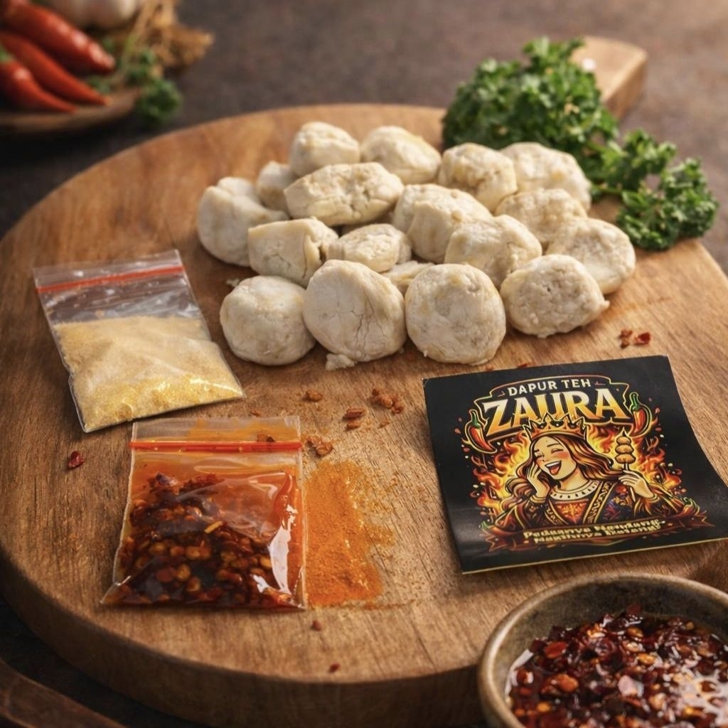 CIMOL BOJOT MENTAH TEH ZAURA ISI 20 (90-100gr)  CEMILAN VIRAL GURIH RENYAH JELOTOT PEDAS SIAP GORENG