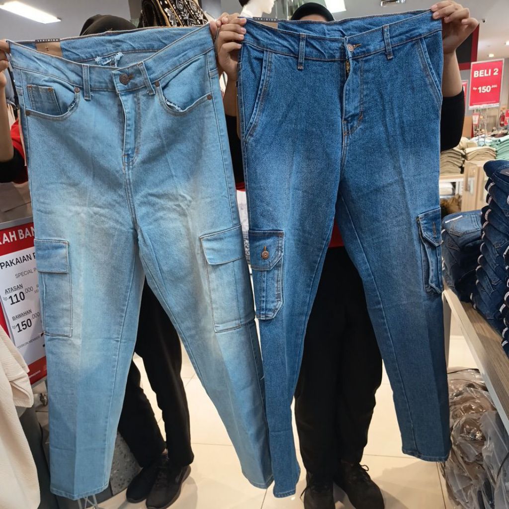 Celana Jeans Cargo RAF