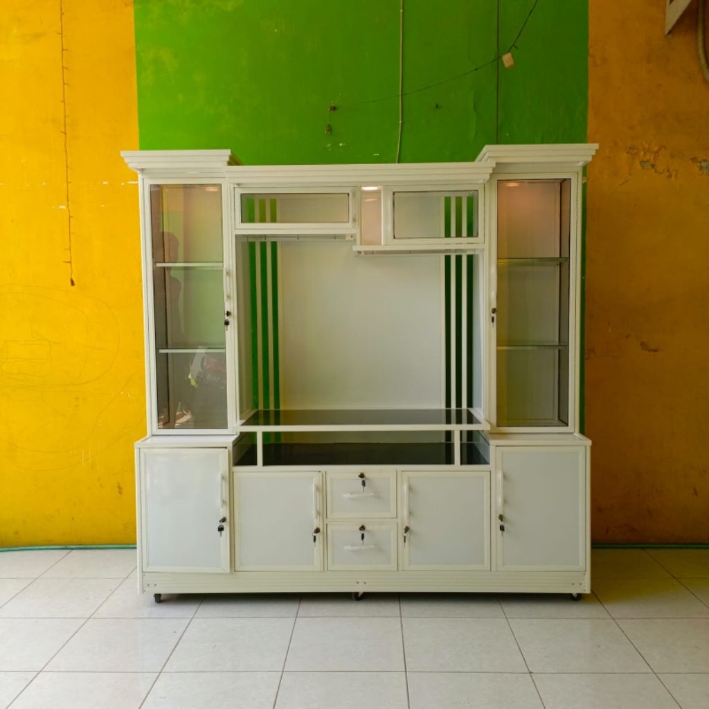 Bufet TV Alumunium ACP + Led Murah Sidoarjo