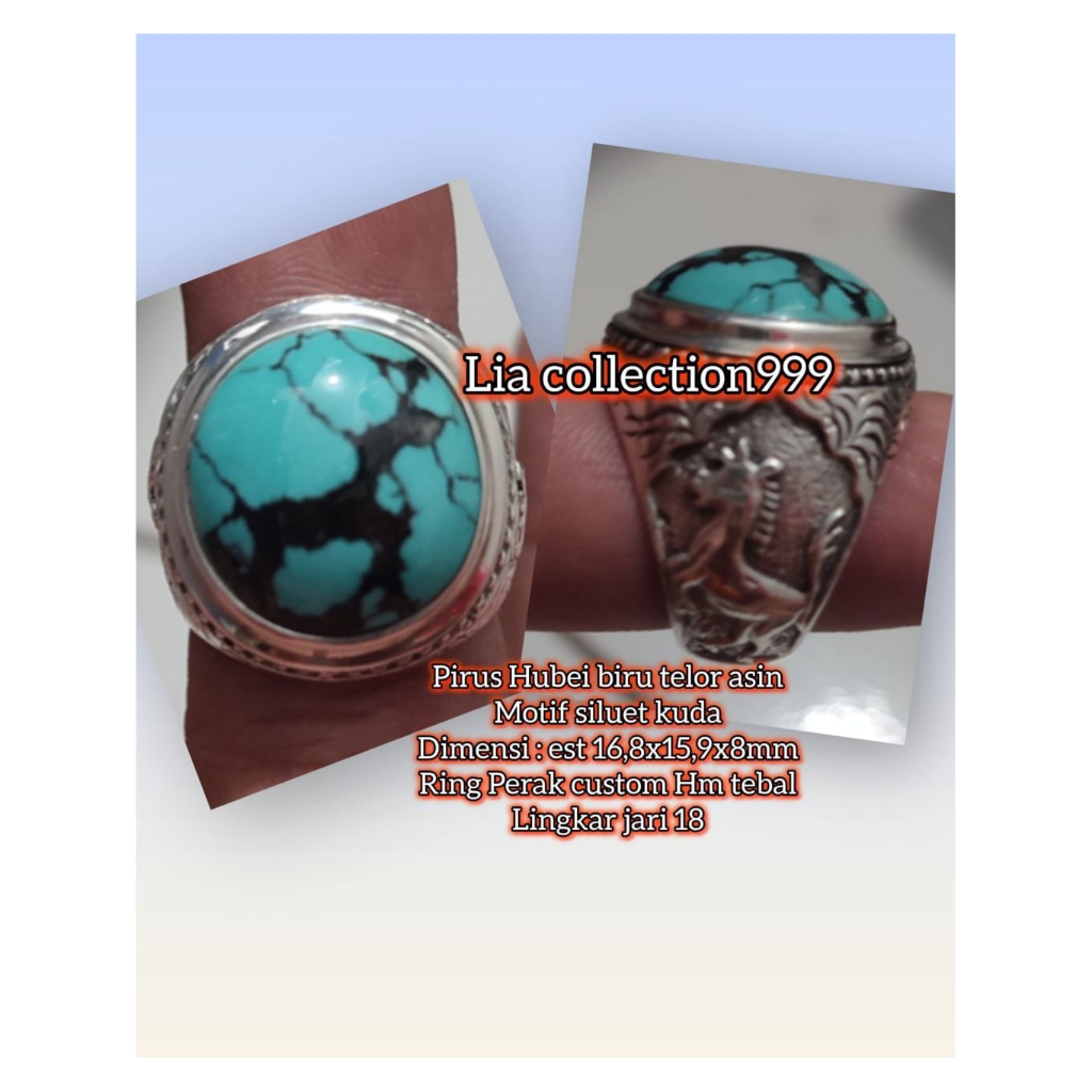 Pirus Hubei Item Kontes ring perak ukir custom