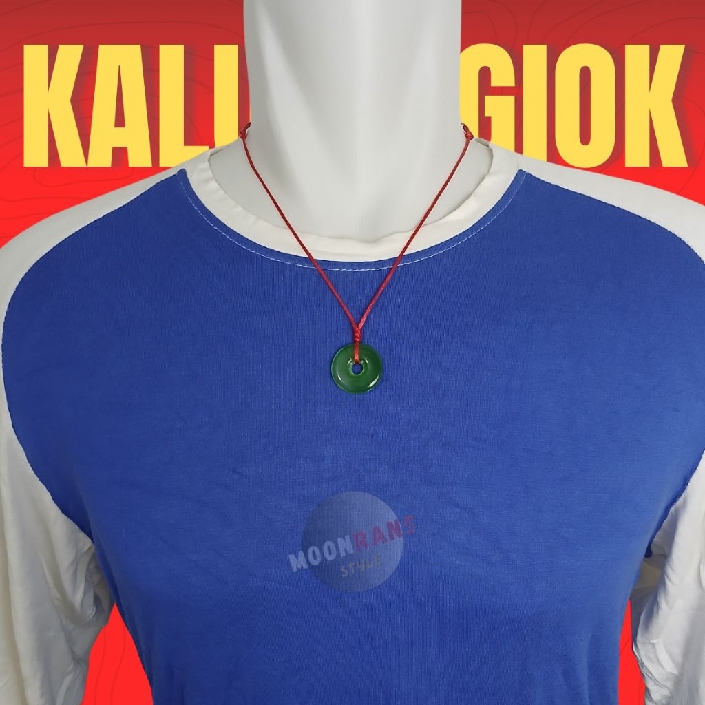kalung giok// kalung tali merah liontin motif giok// K13