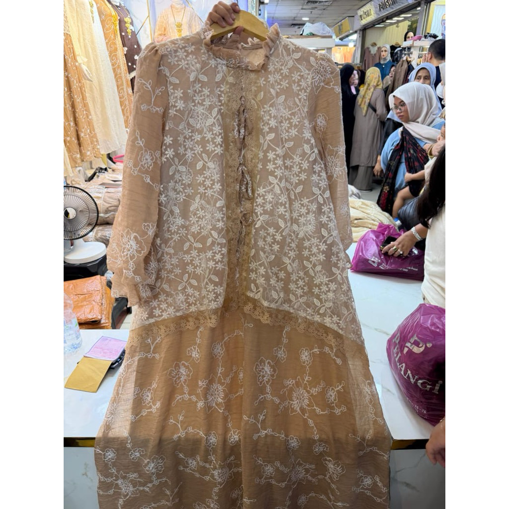 Gamis Menantu Idaman Katun Bordir | LD 110–120 | Adem & Elegan