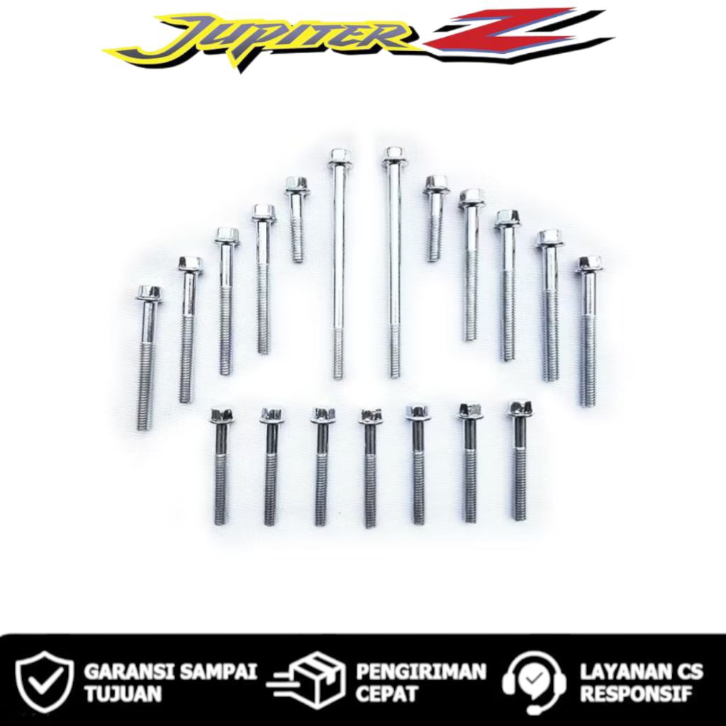Baut Blok Mesin 1 SET Yamaha Jupiter z lama / Baut Blok Mesin 1SET Motor Jupiter z 2001-2003