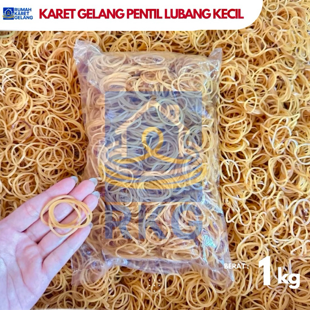 Karet Gelang Pentil Lubang Kecil 1kg – Kuning