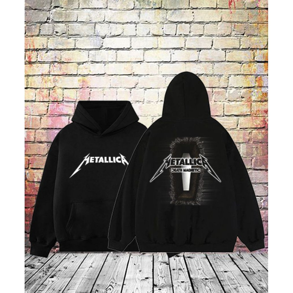 Hoodie Metallica Second Hitam Katun Street Style