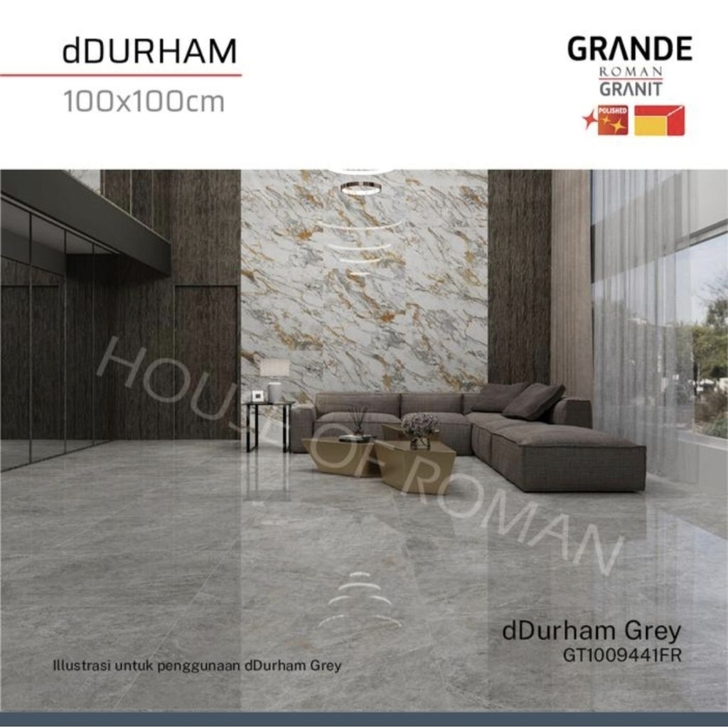 Roman Granit 100x100 dDurham/Granit Grande/Granit 100x100/Granit Slab Besar/Grande