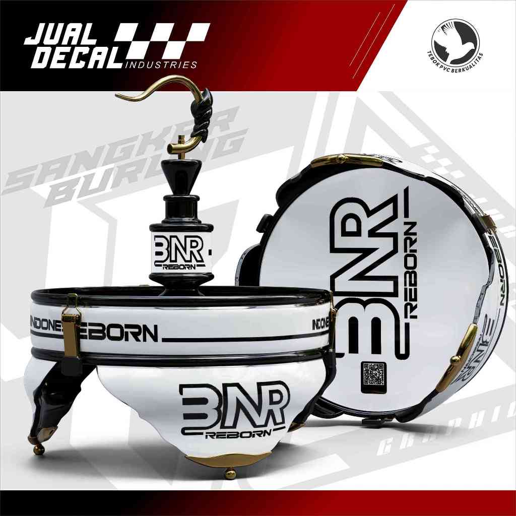 Stiker BNR REBORN untuk Sangkar Burung – Decal Tebok Lovebird Pleci Helopet Kualitas HD Outdoor