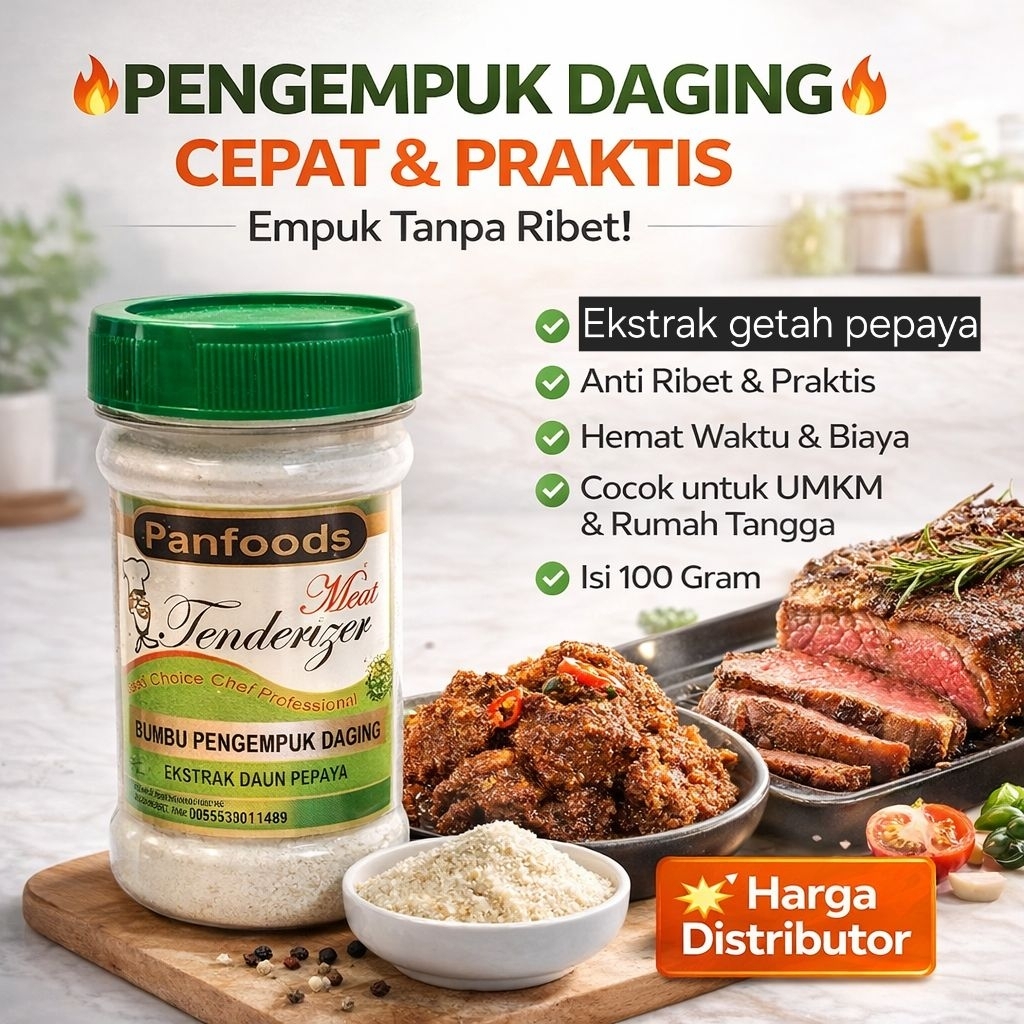 Pengempuk Daging Alami Ekstrak Getah Pepaya 100 gram