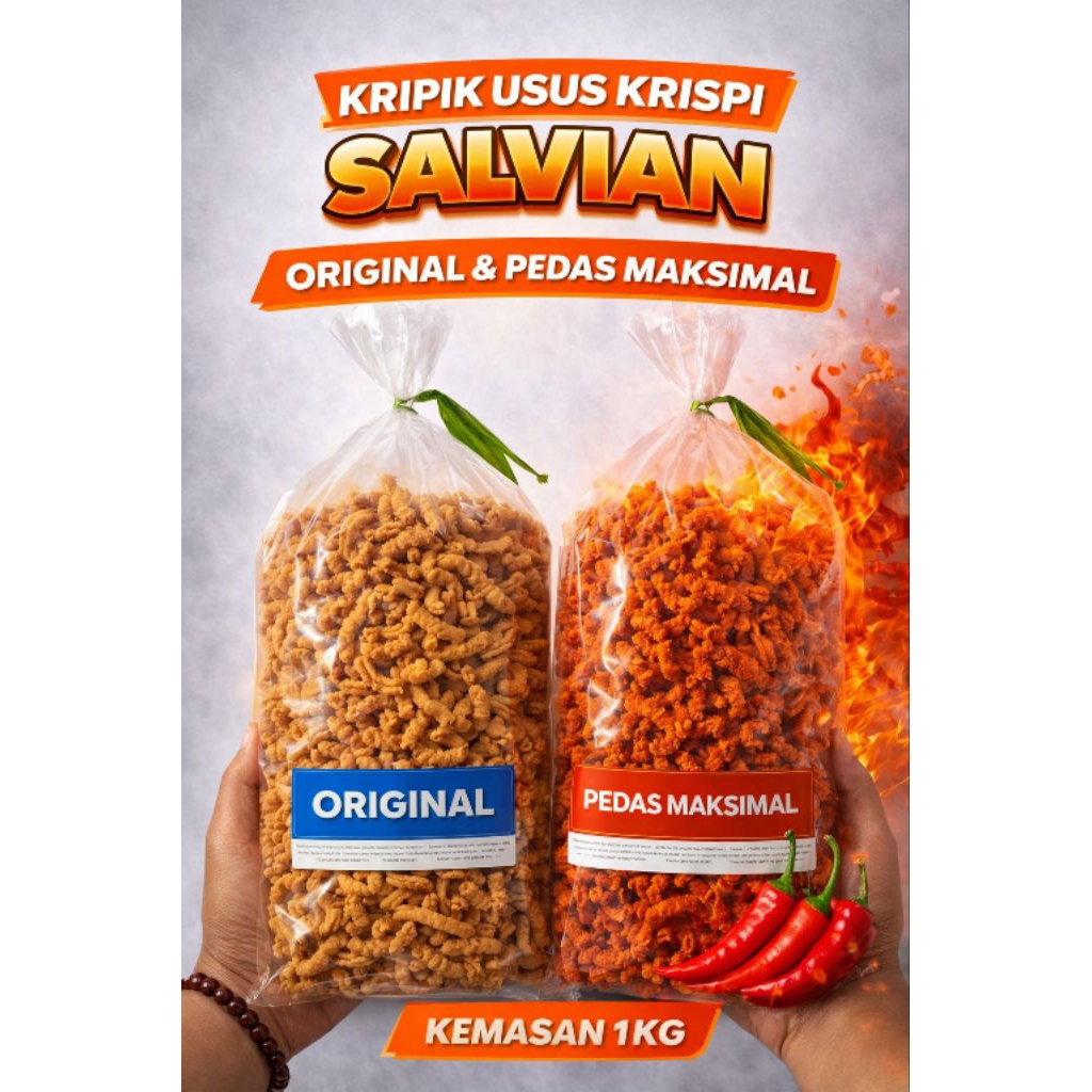 Kripik usus ayam 1 kg ( original )