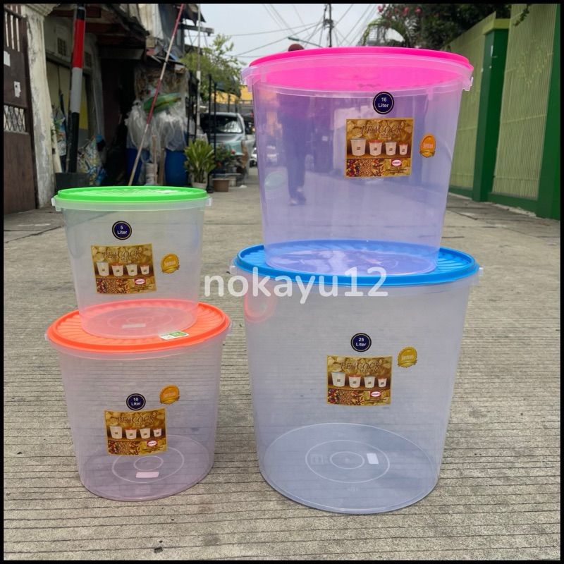 SHINPO Toples Krupuk Ukuran 5 Liter - 10 Liter - 16 Liter - 25 Liter - 30 Liter / Toples Kue/ Toples