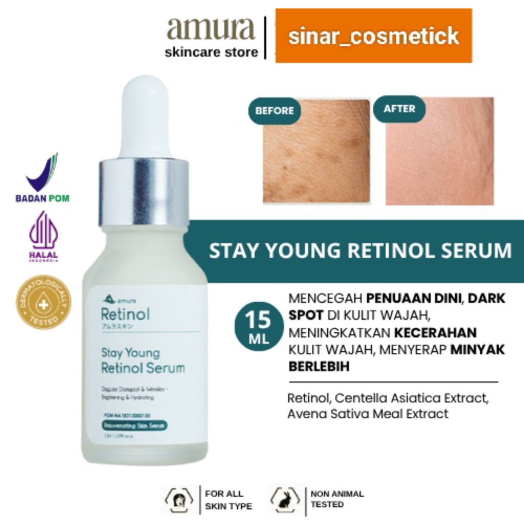 RETINOL AMURA STAYOUNG - SKINCARE FLEK HITAM KERUTAN ( RETINOL )