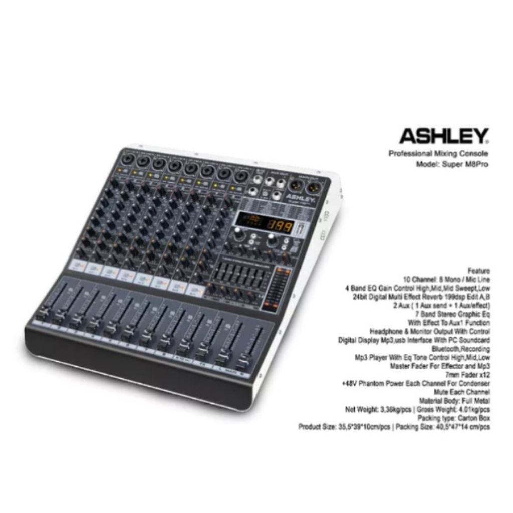 MIXER AUDIO ASHLEY SUPER M-8 PRO