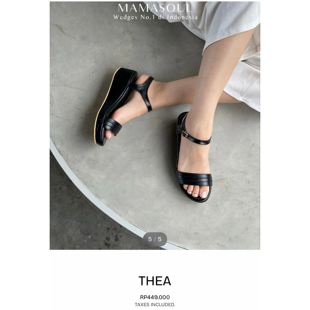 Mamasoul wedges THEA size 40 black / hitam