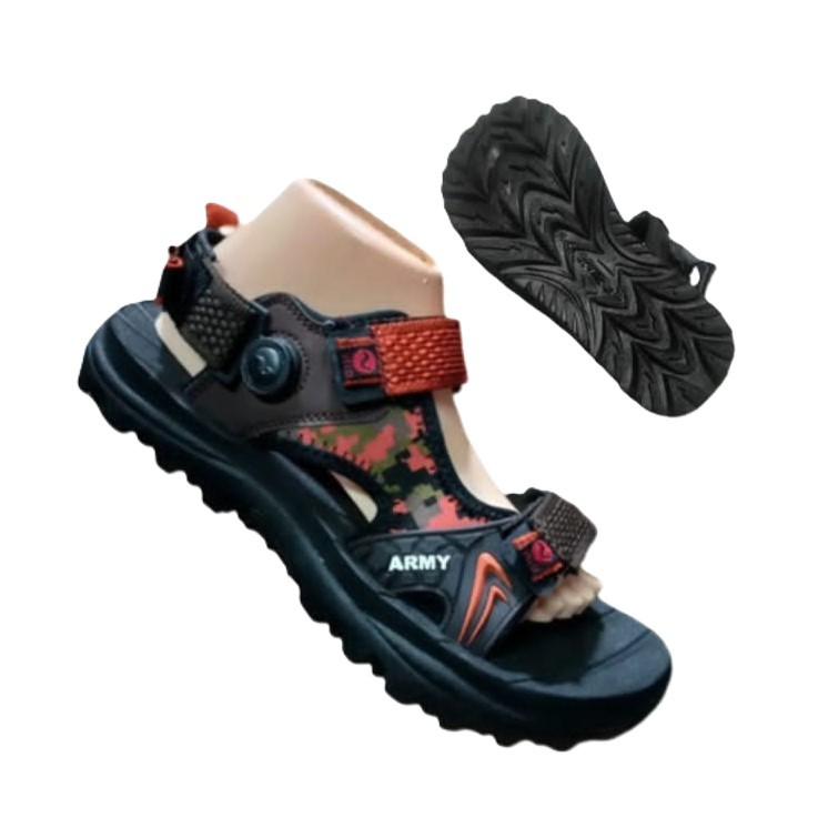 Sandal Pria Velo Gunung - Original Outdoor Army Bata - Sendal Gunung Cowok Awet & Nyaman Tahan Air