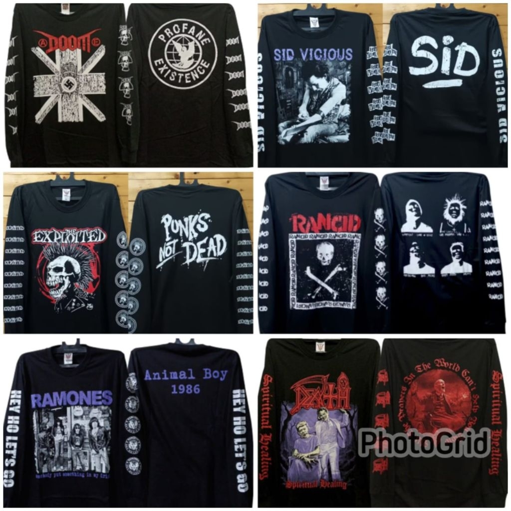 Longsleeve Band Punk // Kaos Punk Lengan Panjang
