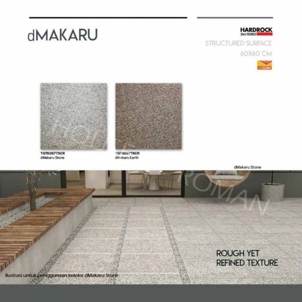 Granit Outdoor 60x60 Roman Hardrock d’Makaru Stone | Kasar Anti Slip.