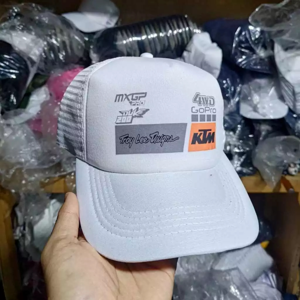 [Promo Shopee] Topi Trucker Sport Pria Wanita | Topi Motocross Dewasa KTM Racing