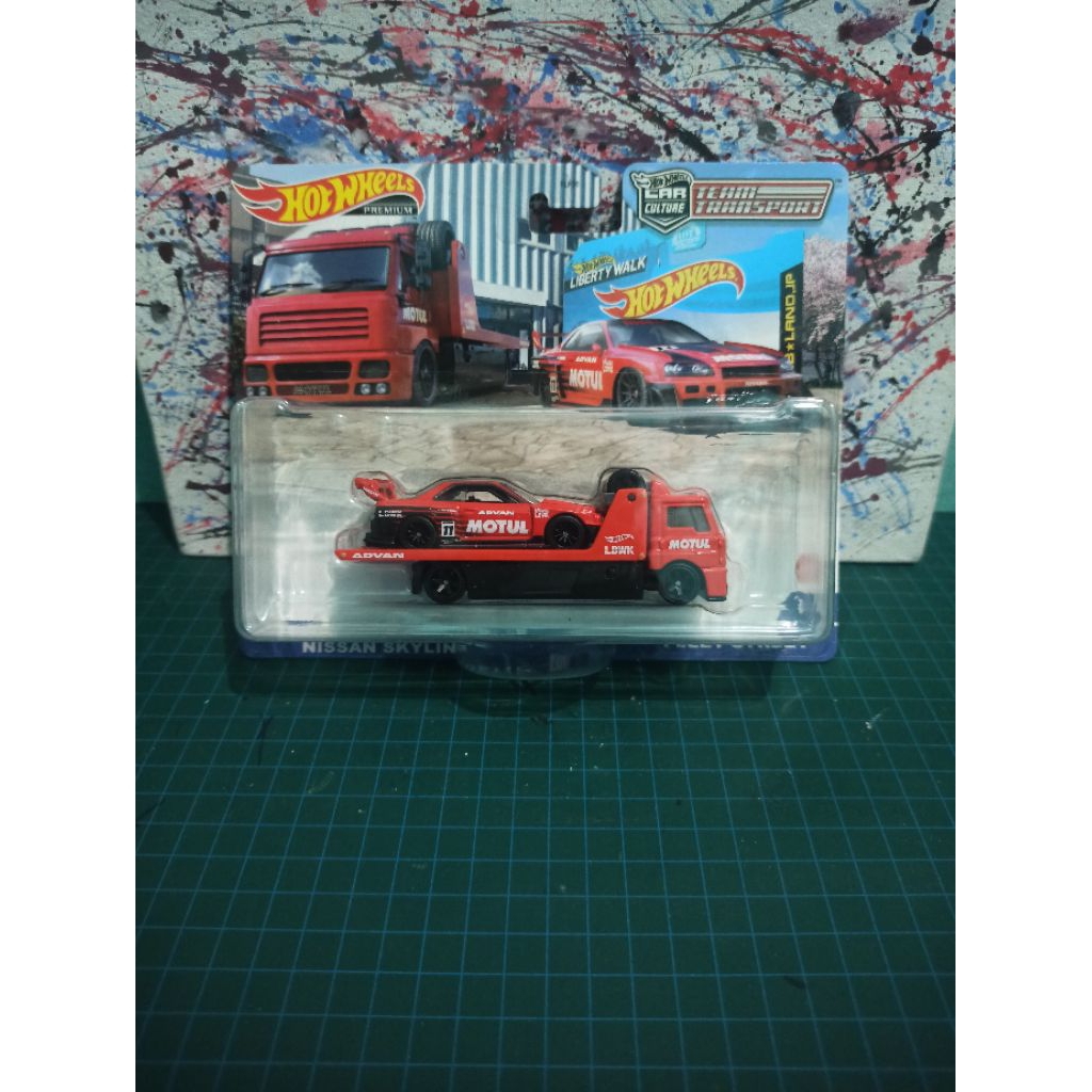 HOTWHEELS TEAM TRANSPORT NISSAN SKYLINE GTR 34