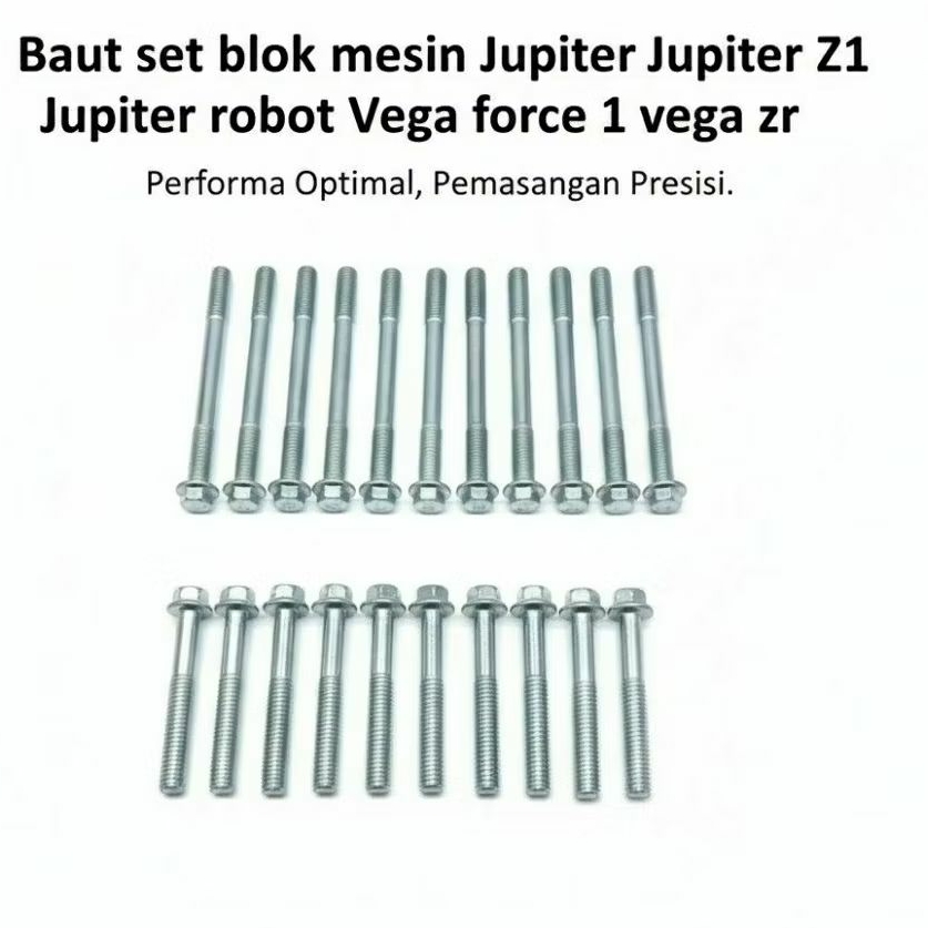 baut set blok mesin kanan kiri Yamaha Jupiter z Jupiter Z1 robot Vega ZR Vega r